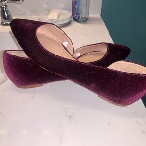 Velvet Plum Cut-Out Flats